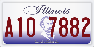 IL license plate A107882