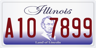 IL license plate A107899