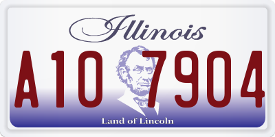 IL license plate A107904
