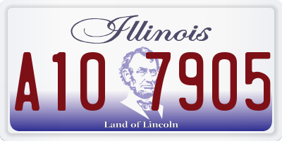 IL license plate A107905