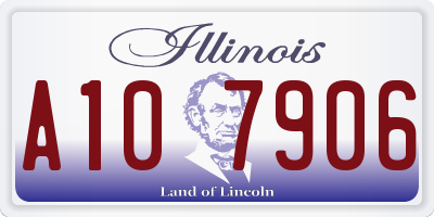 IL license plate A107906