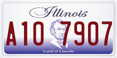 IL license plate A107907