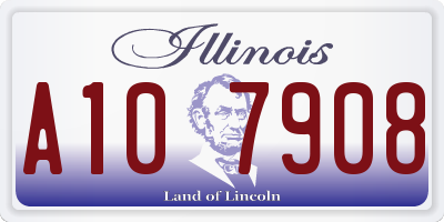 IL license plate A107908