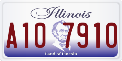 IL license plate A107910
