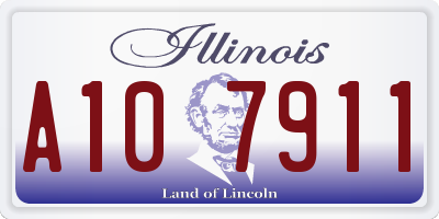 IL license plate A107911