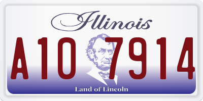 IL license plate A107914