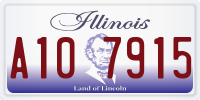 IL license plate A107915