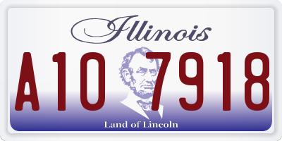 IL license plate A107918