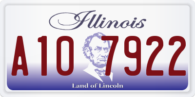 IL license plate A107922