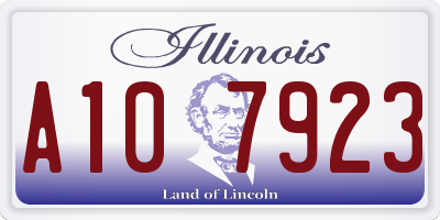 IL license plate A107923
