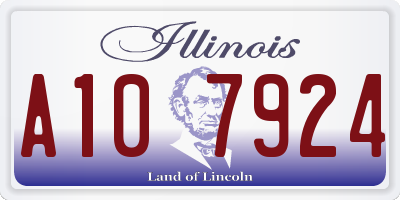 IL license plate A107924