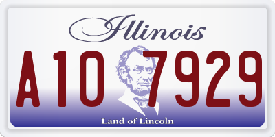 IL license plate A107929