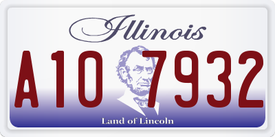 IL license plate A107932