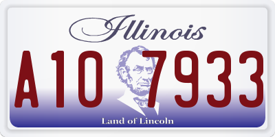 IL license plate A107933