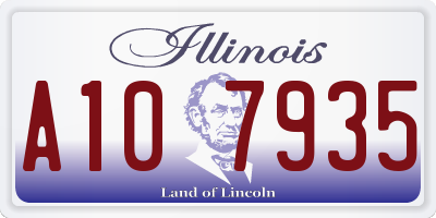 IL license plate A107935