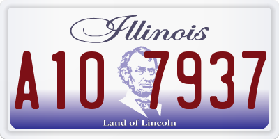 IL license plate A107937