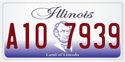 IL license plate A107939