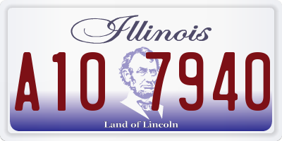 IL license plate A107940