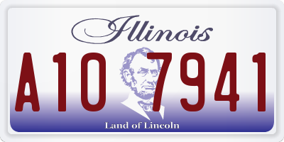 IL license plate A107941