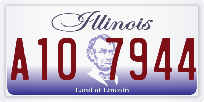 IL license plate A107944