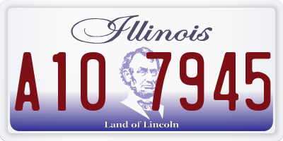 IL license plate A107945