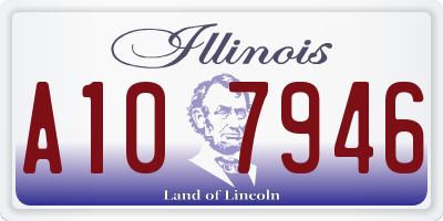 IL license plate A107946