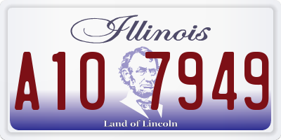 IL license plate A107949