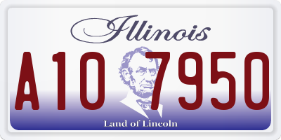 IL license plate A107950