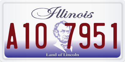 IL license plate A107951
