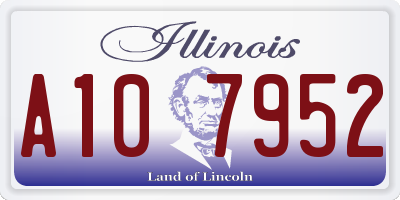 IL license plate A107952
