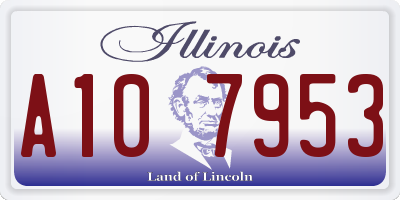 IL license plate A107953