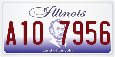 IL license plate A107956