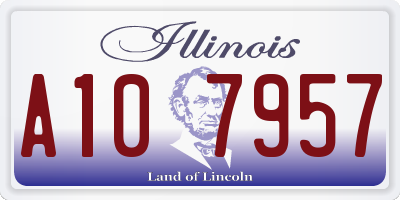 IL license plate A107957