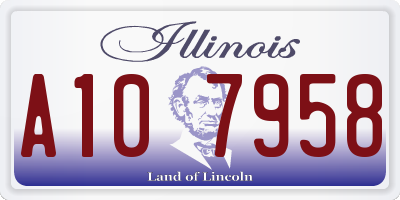 IL license plate A107958