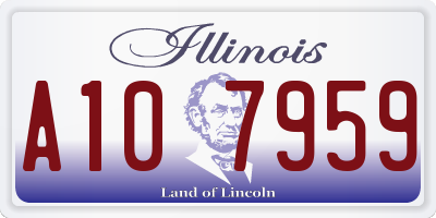 IL license plate A107959
