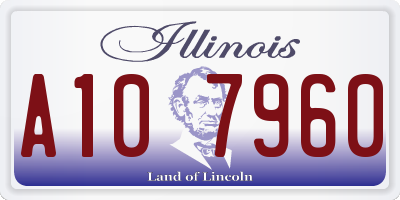 IL license plate A107960