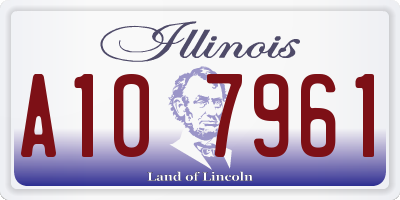 IL license plate A107961