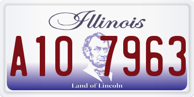 IL license plate A107963