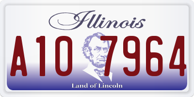 IL license plate A107964