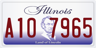 IL license plate A107965