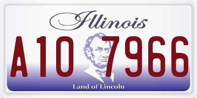 IL license plate A107966