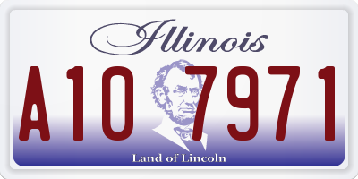 IL license plate A107971
