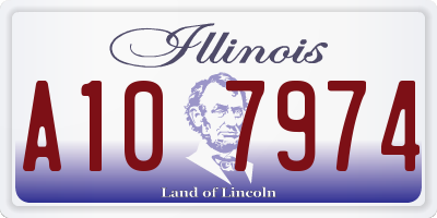 IL license plate A107974