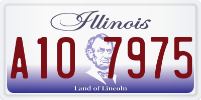 IL license plate A107975