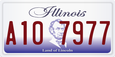 IL license plate A107977