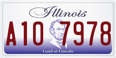 IL license plate A107978