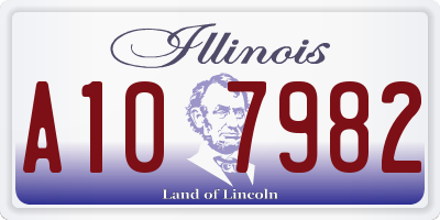 IL license plate A107982