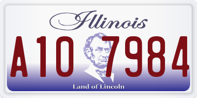 IL license plate A107984