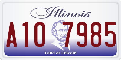 IL license plate A107985