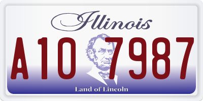 IL license plate A107987